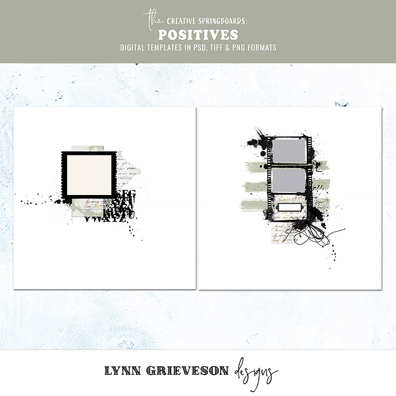 Positives Digital Scrapbooking Templates