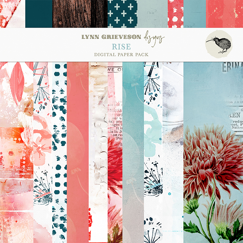 Rise Digital Scrapbooking Paper Pack by Lynn Grieveson