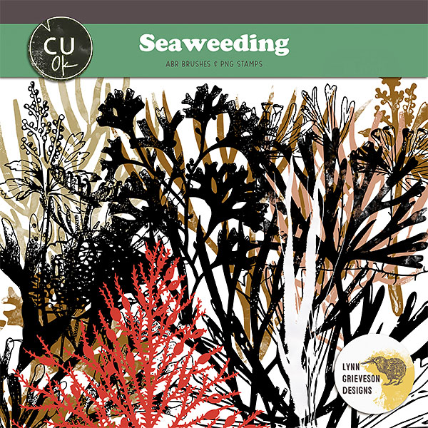 Seaweeding CU brushes and stamps for digital scrapbooking