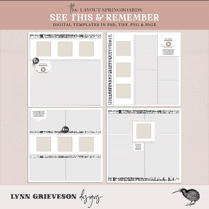 See This and Remember Digital Scrapbooking Template Album