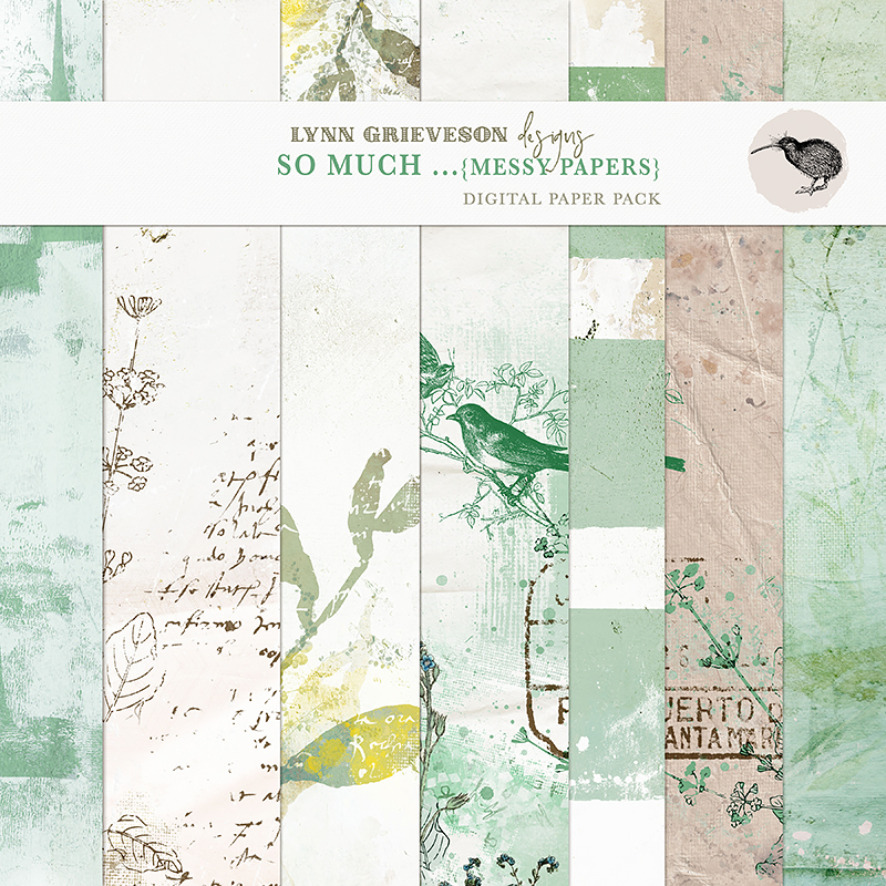 So Much Digital Scrapbooking Messy Paper Pack