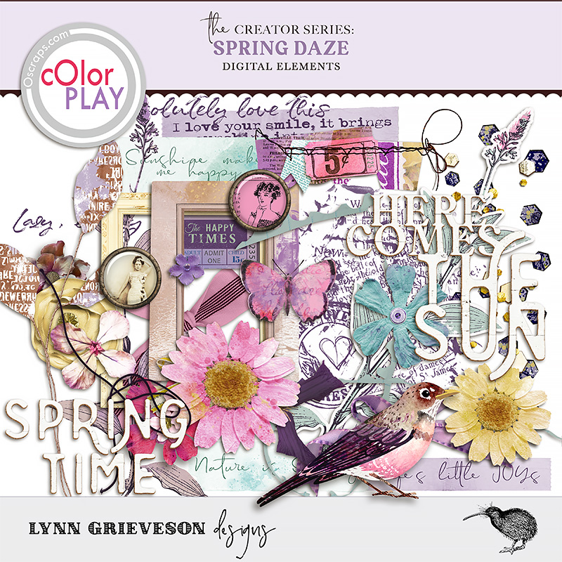 Spring Daze Digital Scrapbooking Elements by Lynn Grieveson