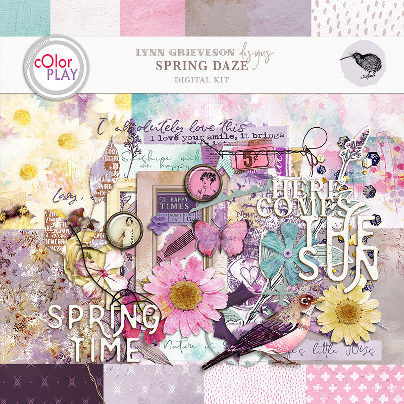 Spring Daze Digital Scrapbooking Kit by Lynn Grieveson