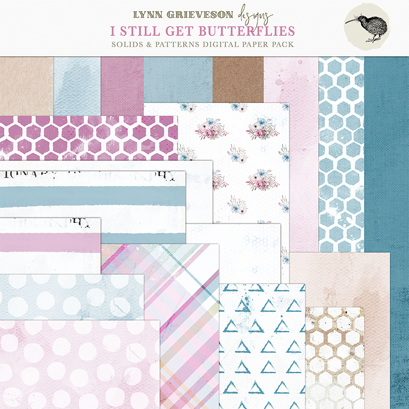 I Still Get Butterflies Digital Scrapbooking Paper Pack