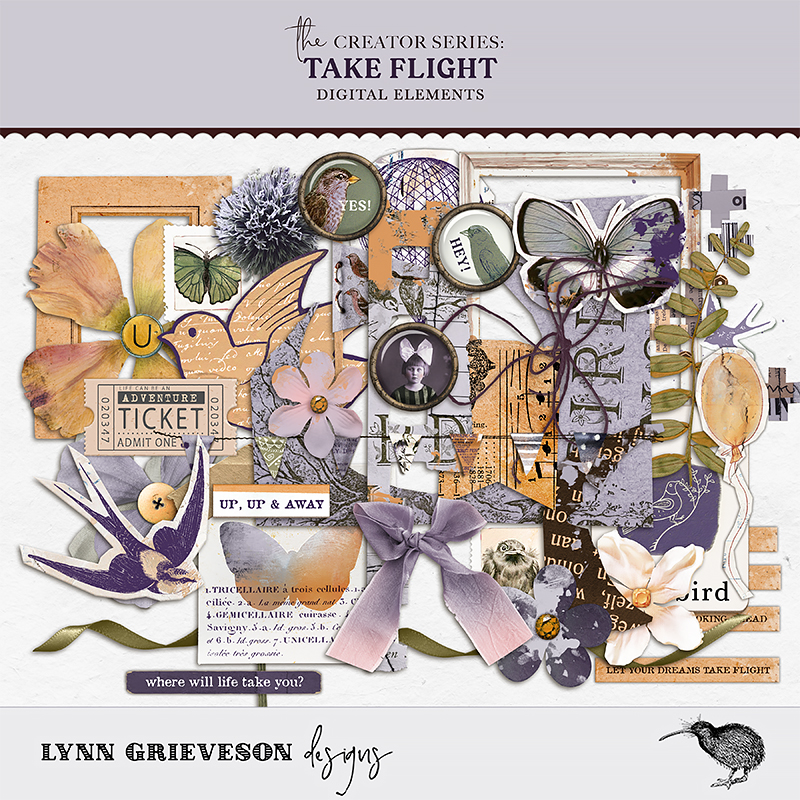 Take Flight Digital Scrapbooking Elements