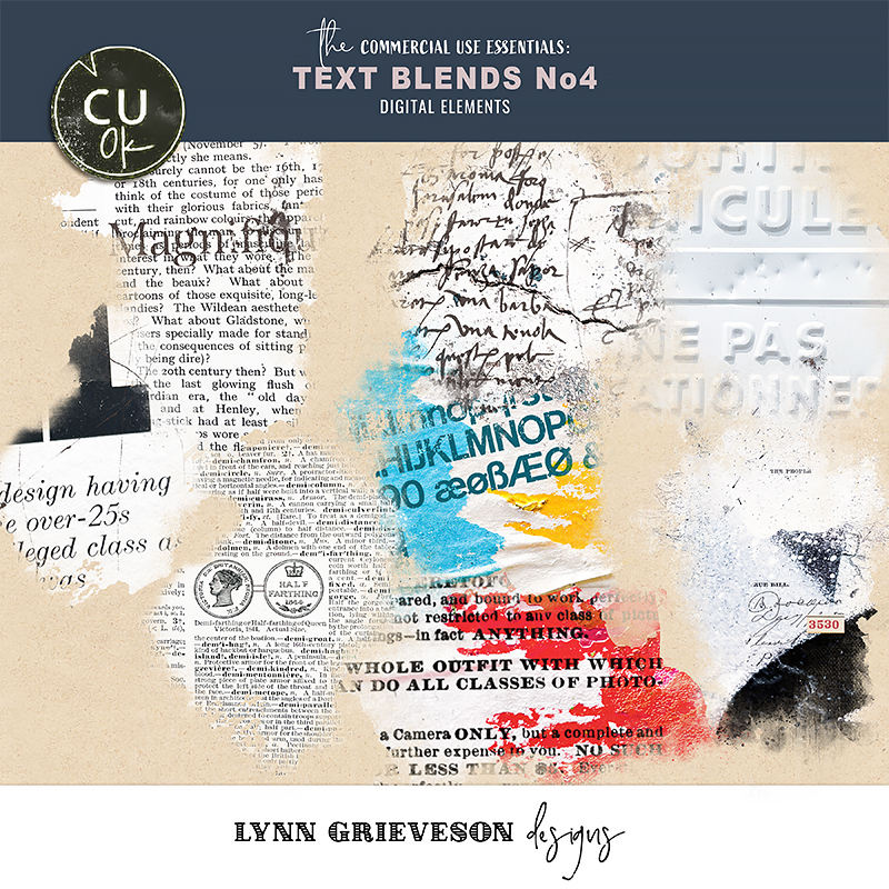 Text Blends No4 commercial use elements