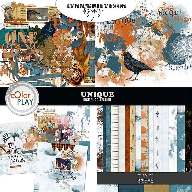 Unique Digital Scrapbooking Collection by Lynn Grieveson 