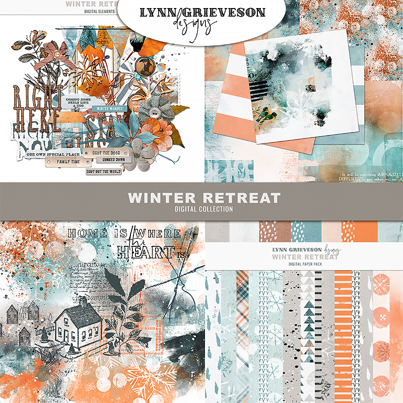 Winter Retreat Digital Scrapbooking Collection by Lynn Grieveson