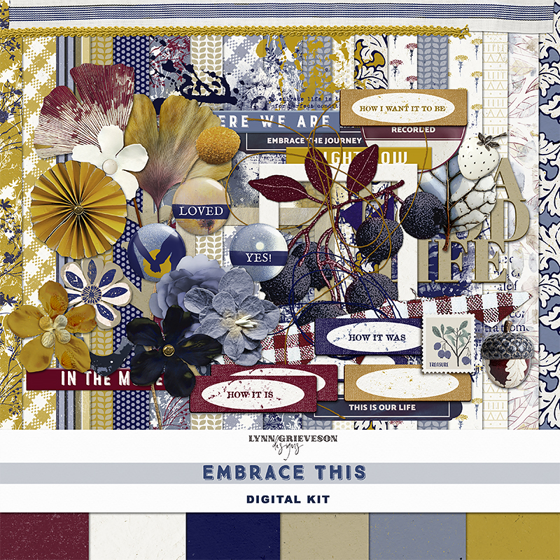 Embrace This Digital Scrapbooking Kit by Lynn Grieveson