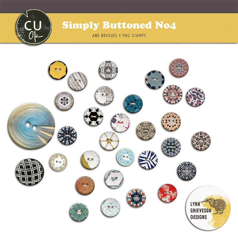 Simply Buttoned No4 CU buttons for digital scrapbooking