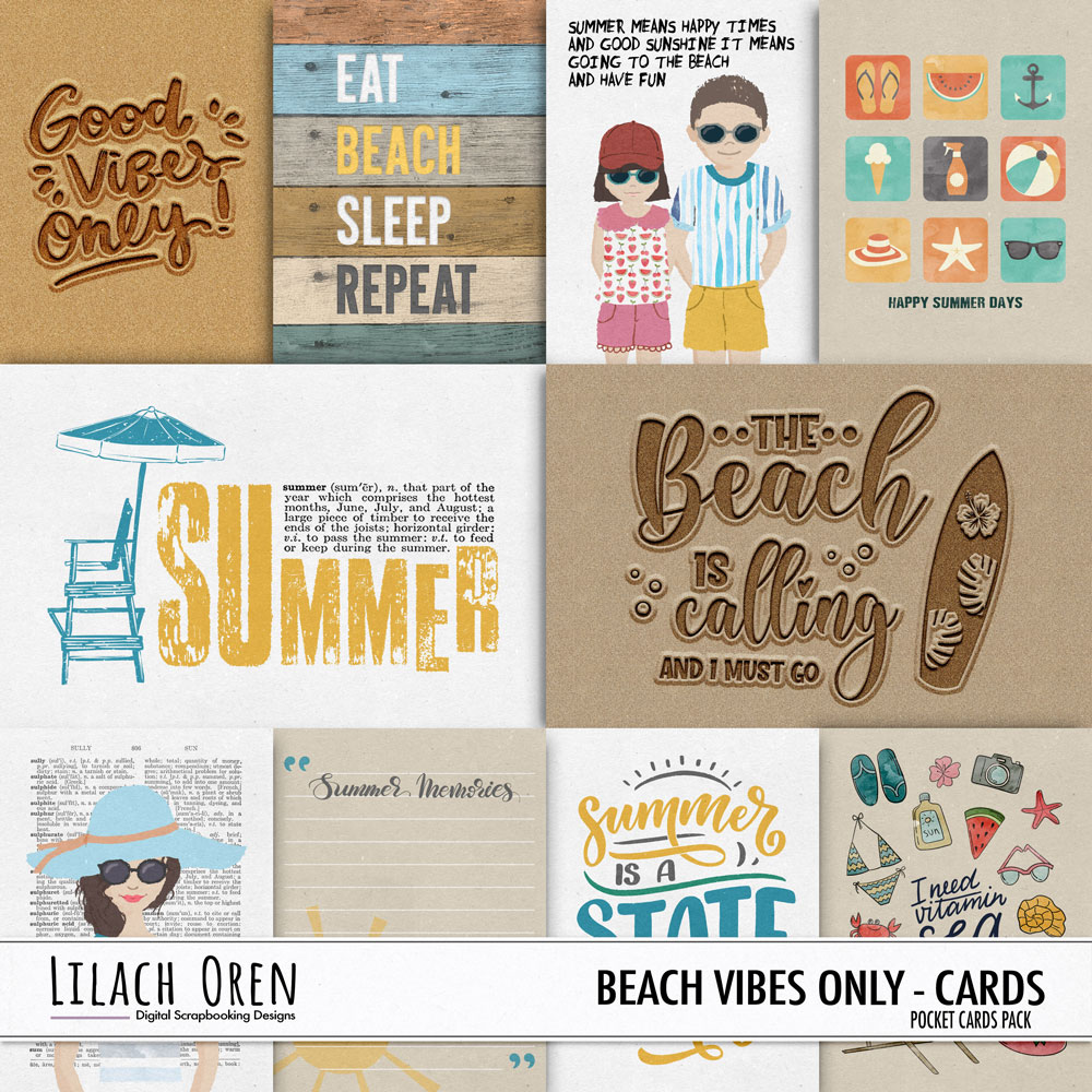 Beach Vibes Only Pocket Cards