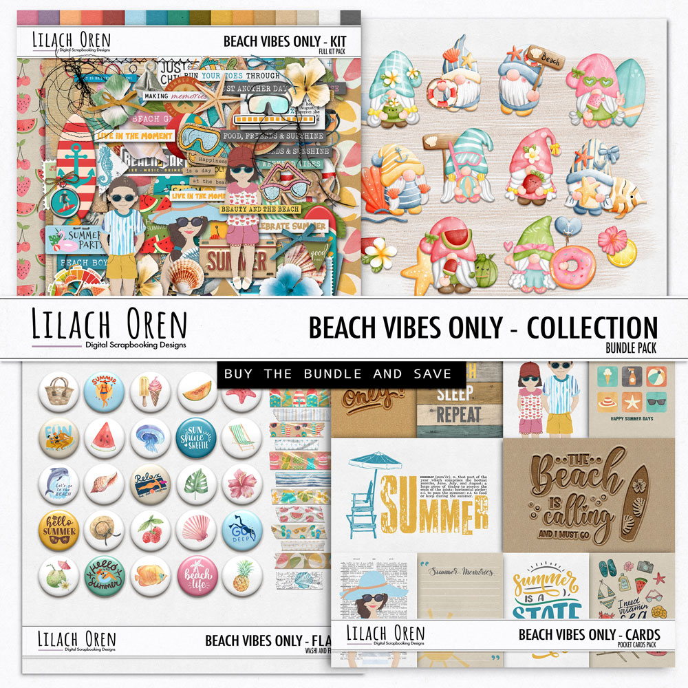 Digital Scrapbook Pack, Scrap Your Story Layered Templates 01 by Lilach  Oren