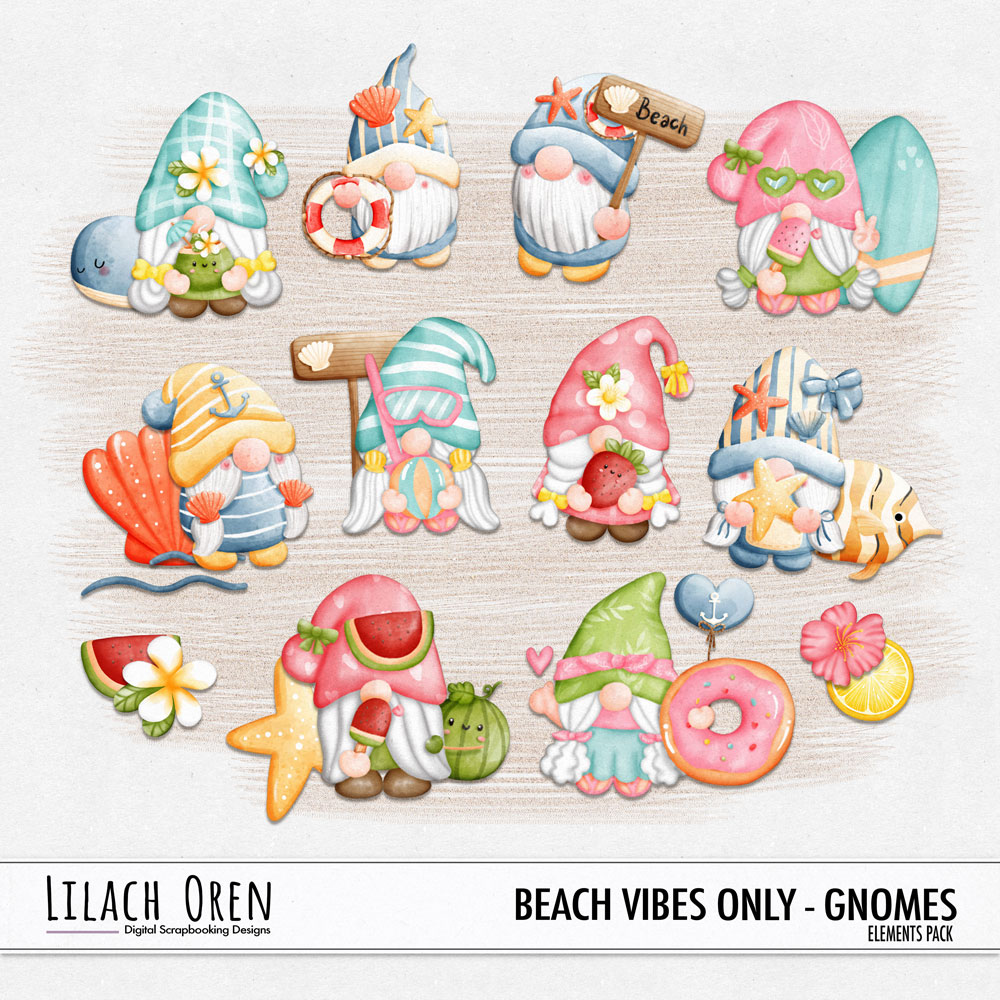 Beach Vibes Only Summer Gnomes
