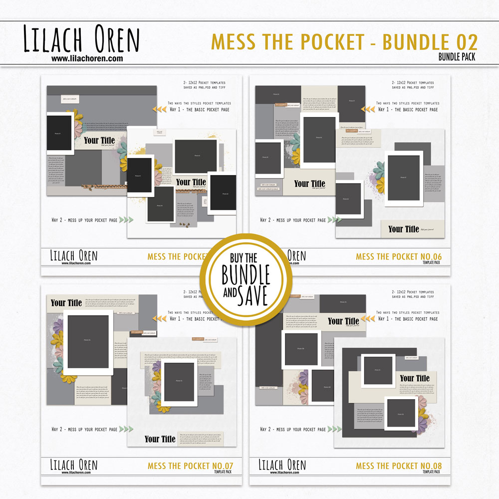 Mess The Pocket Template Bundle 02