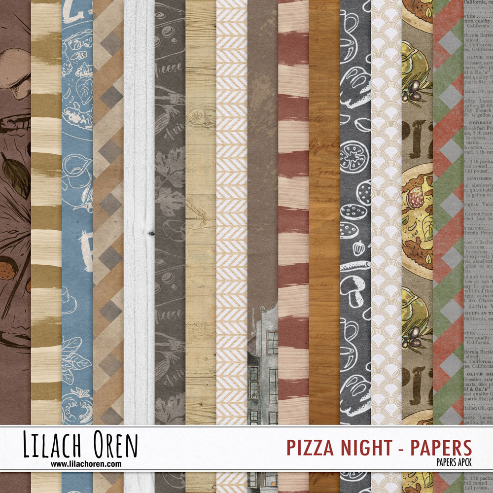 Pizza Night Pattern Papers