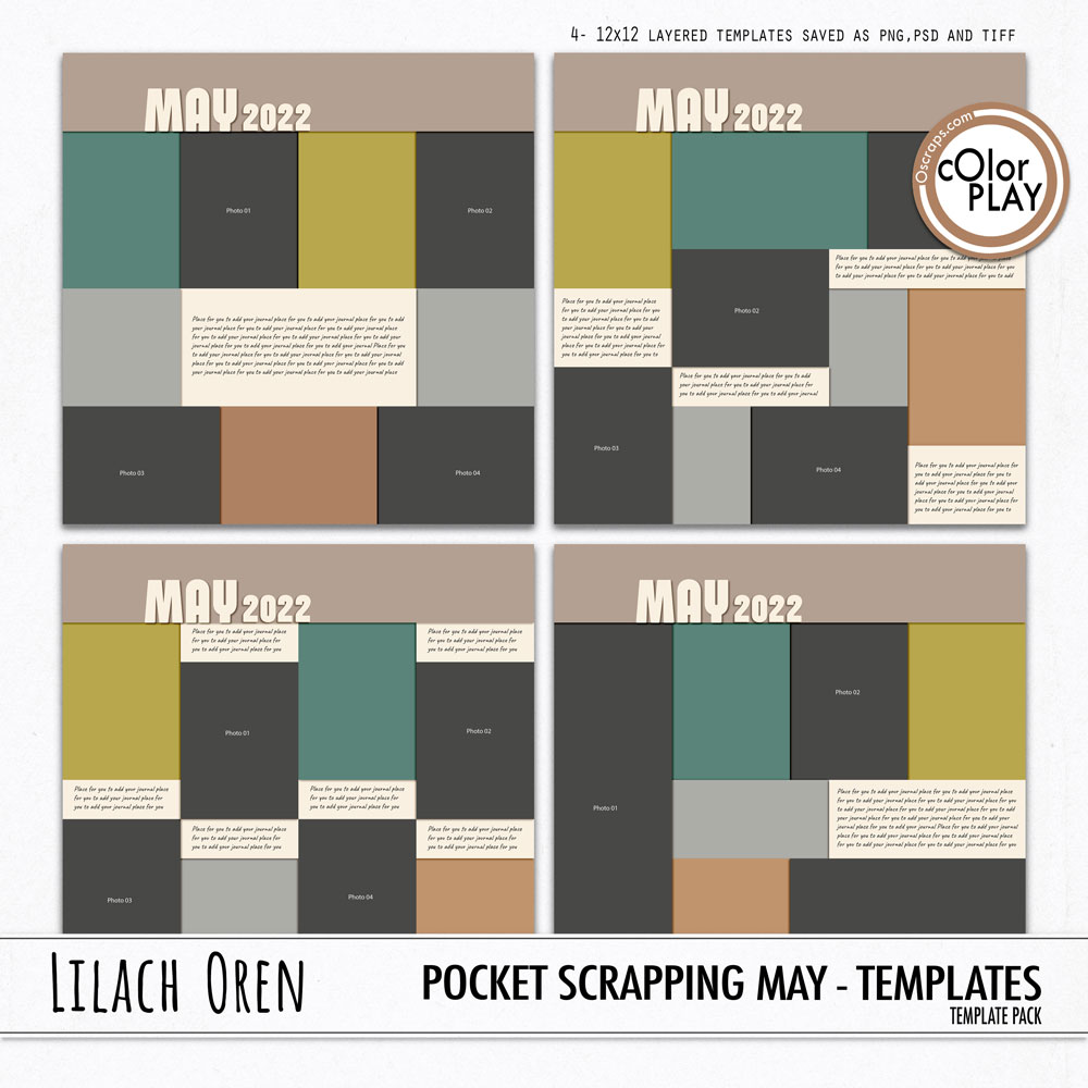 Pocket Scrapping May Templates