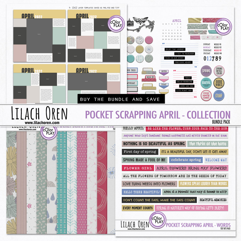 Pocket Scrapping April Collection