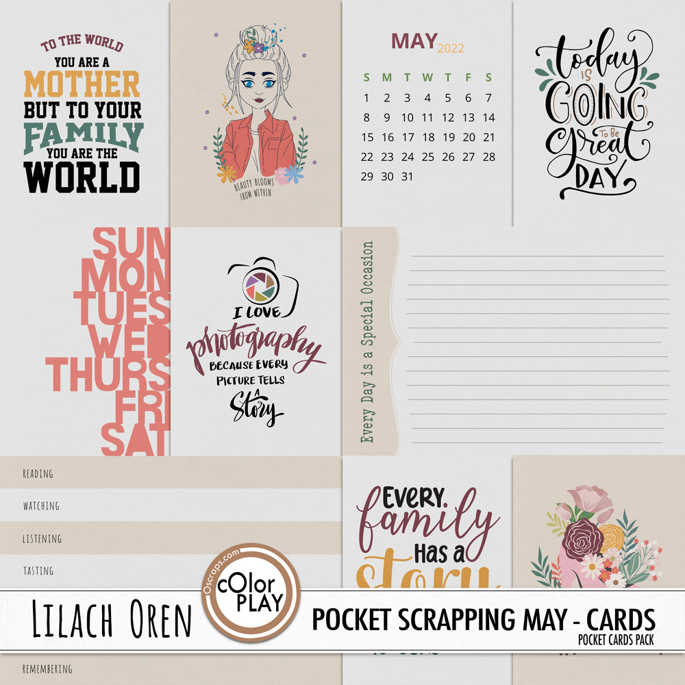 Pocket Scrapping May Pocket Cards