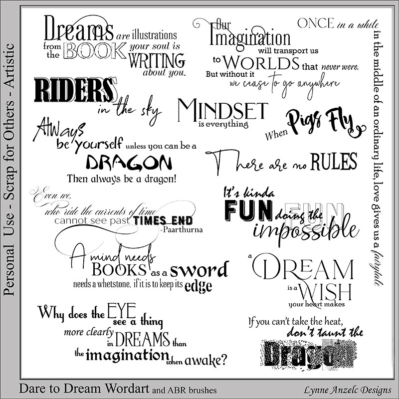 Dare to Dream Wordart