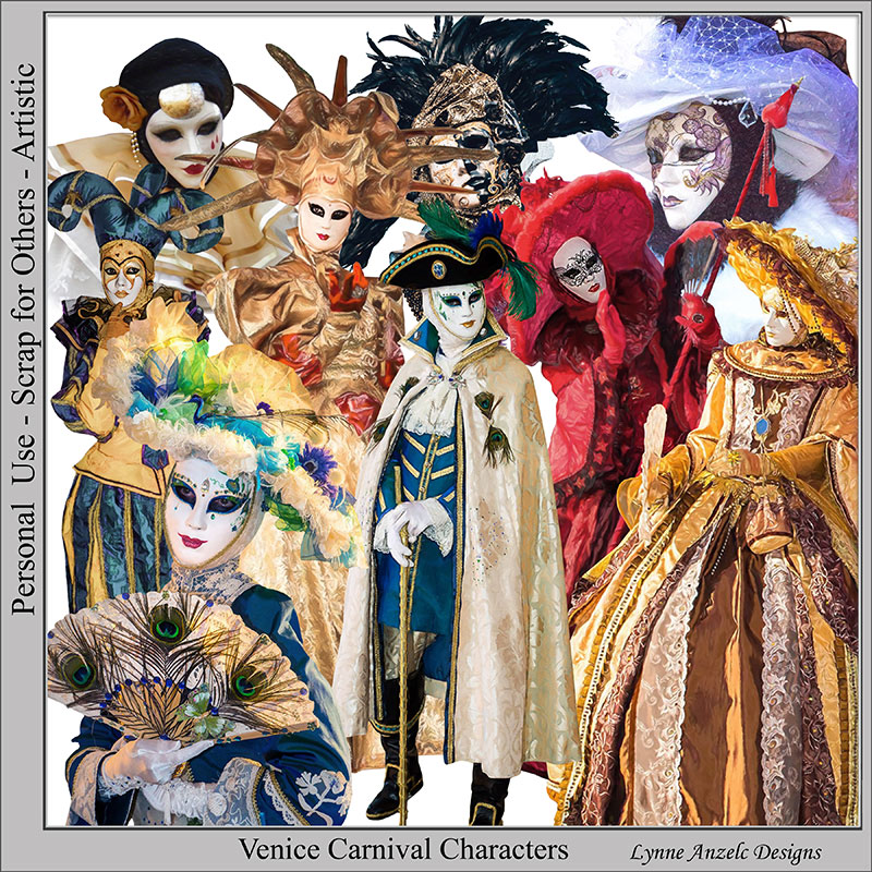 Venice Style Carnival Characters