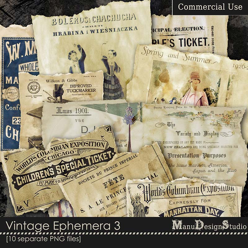 Vintage Ephemera 3 - CU