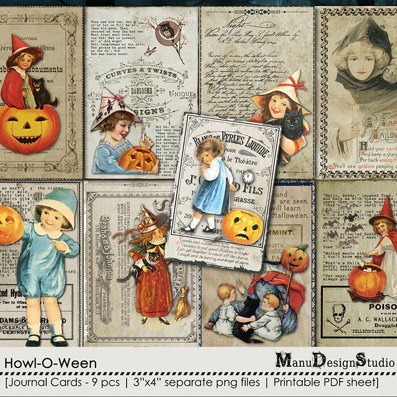 Howl-O-Ween - Journal Cards