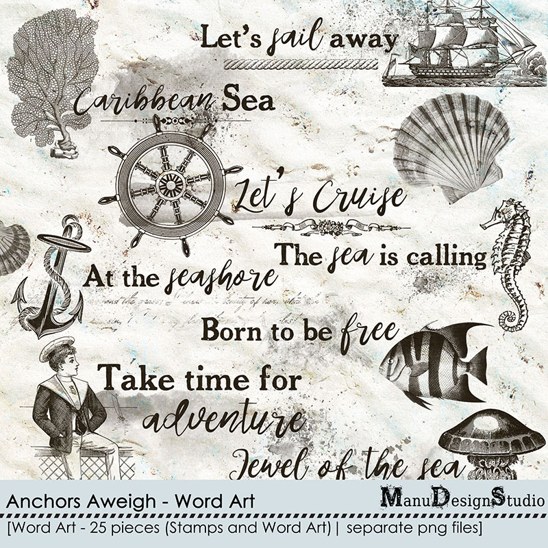 Anchors Aweigh - Word Art