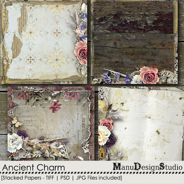 Ancient Charm - Stacked Papers