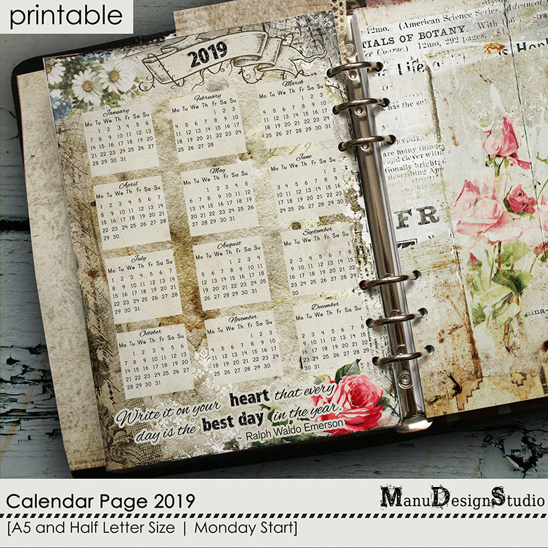 Printable Calendar Page 2020