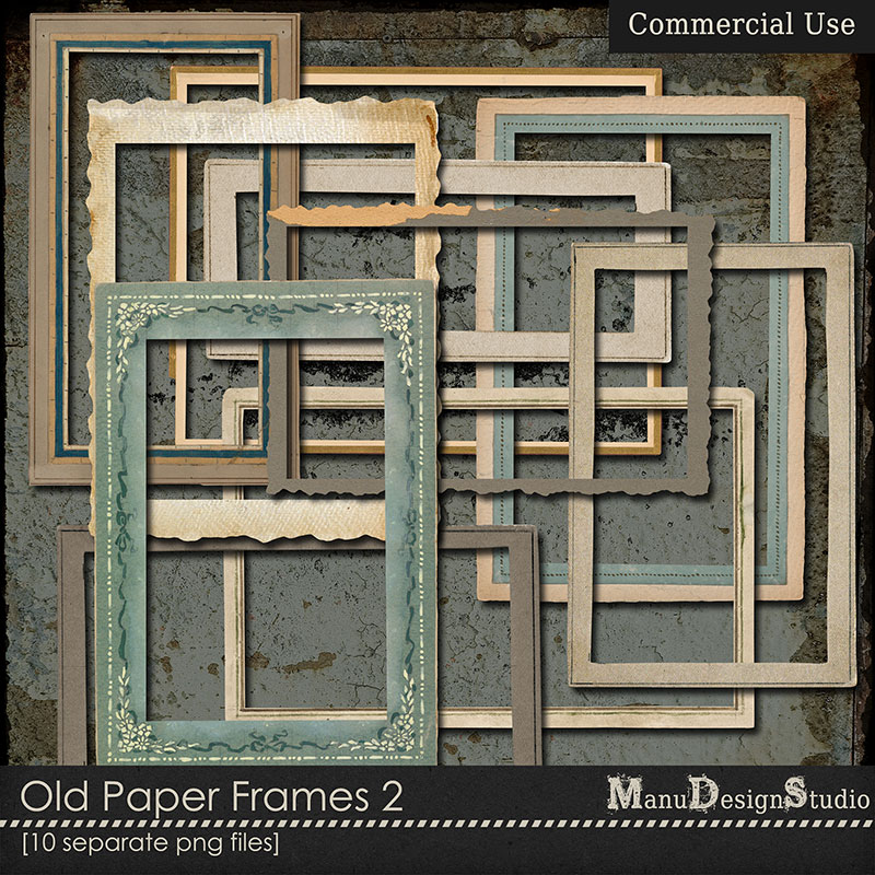 Old Paper Frames 2 - CU