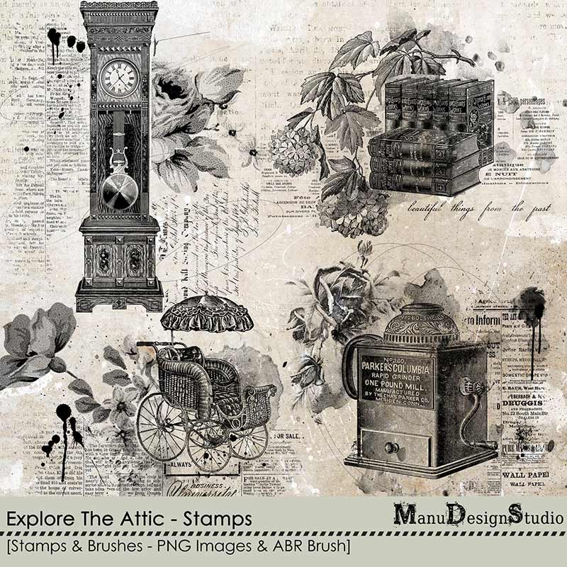 Explore The Attic - Stamps & Brushes
