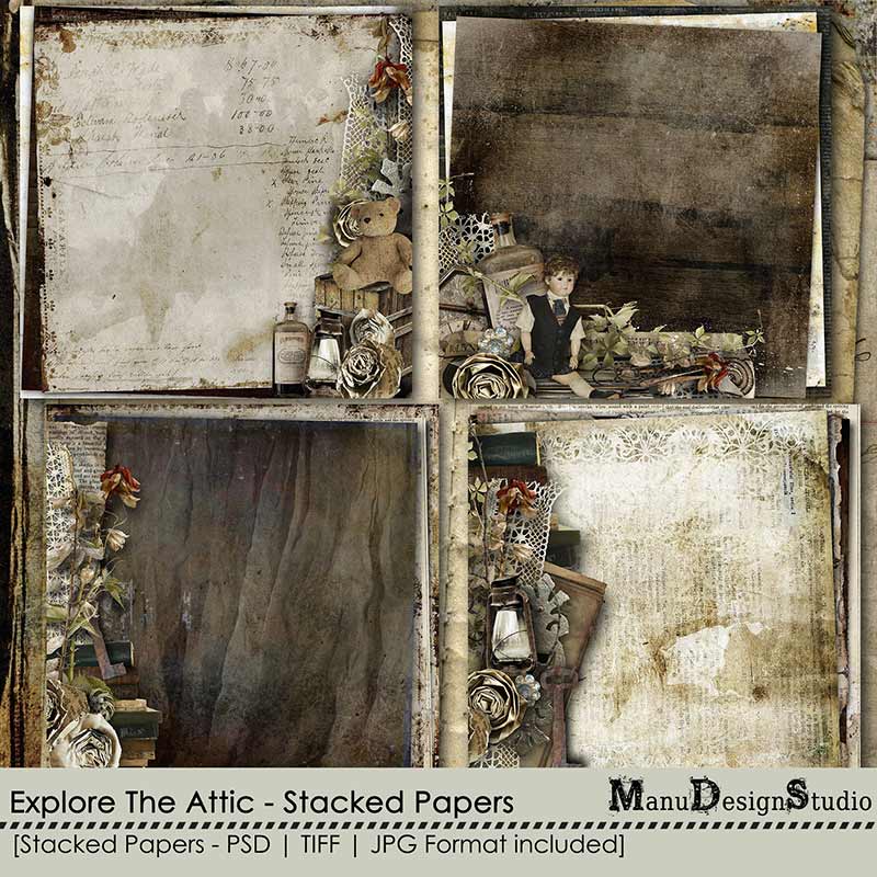 Explore The Attic - Stacked Papers