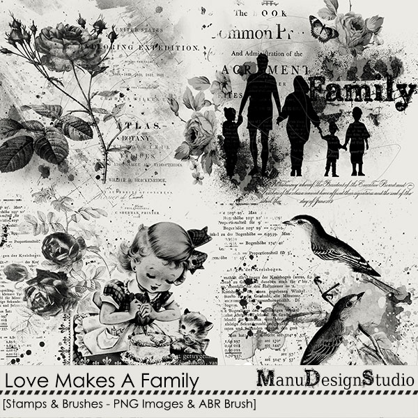 Love Makes A Family - Stamps