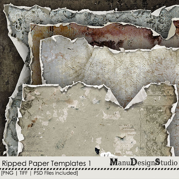 Ripped Paper Templates  1