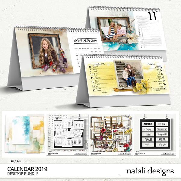 2019 Calendar Table Bundle