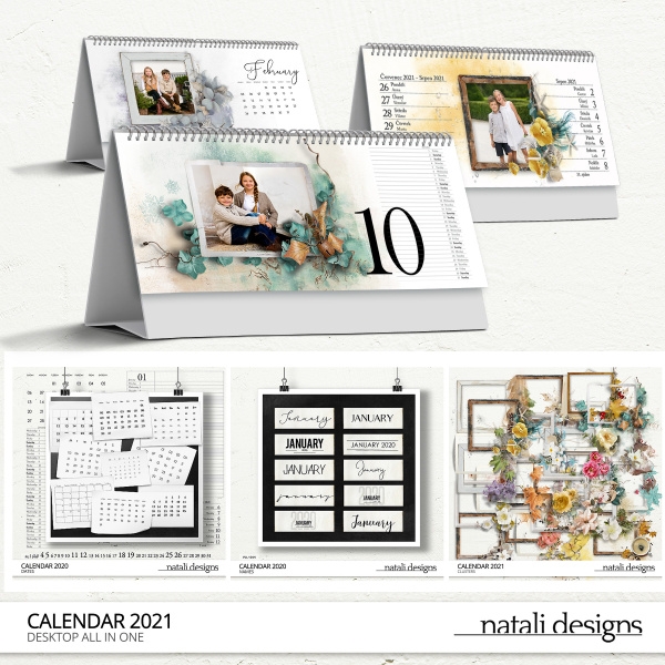 2021 Calendar Table Bundle