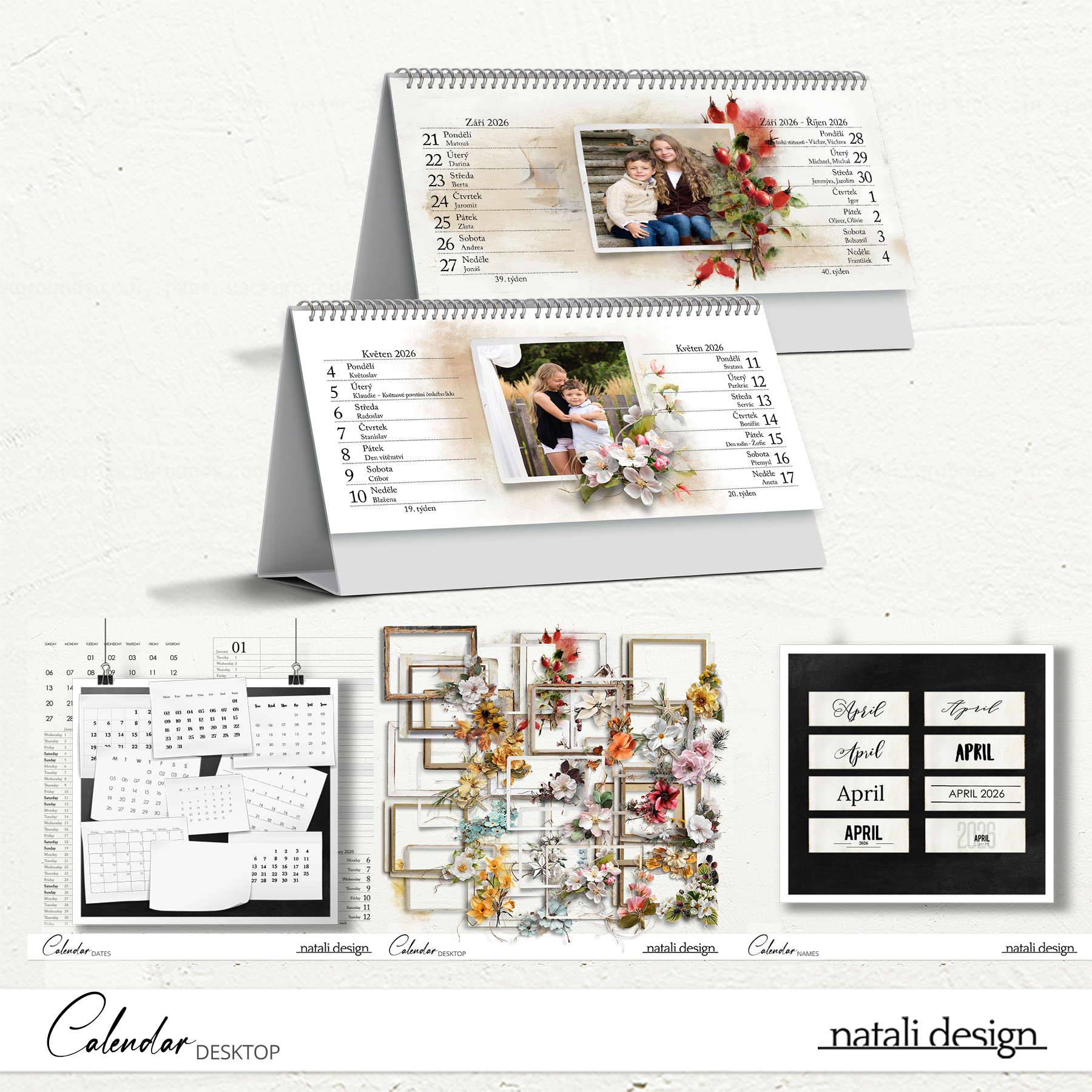 2026 Calendar Desktop All in One 