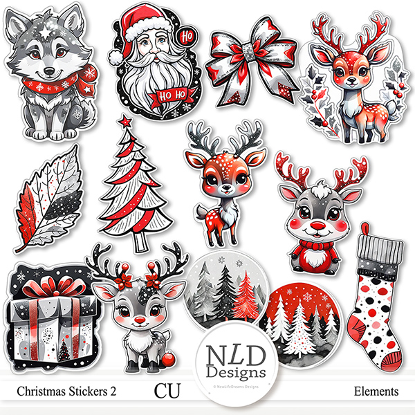 CU Christmas Stickers Vol.2 By NLD designs