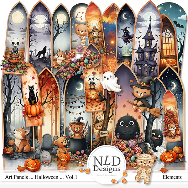 Halloween Art Panels Vol.1 By NLD Designs