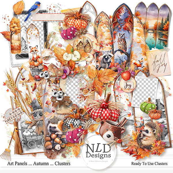Art Panels...Autumn Clusters By NLD Designs