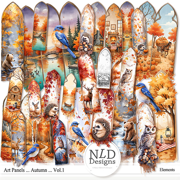 Art Panels...Autumn Vol.1 By NLD Designs