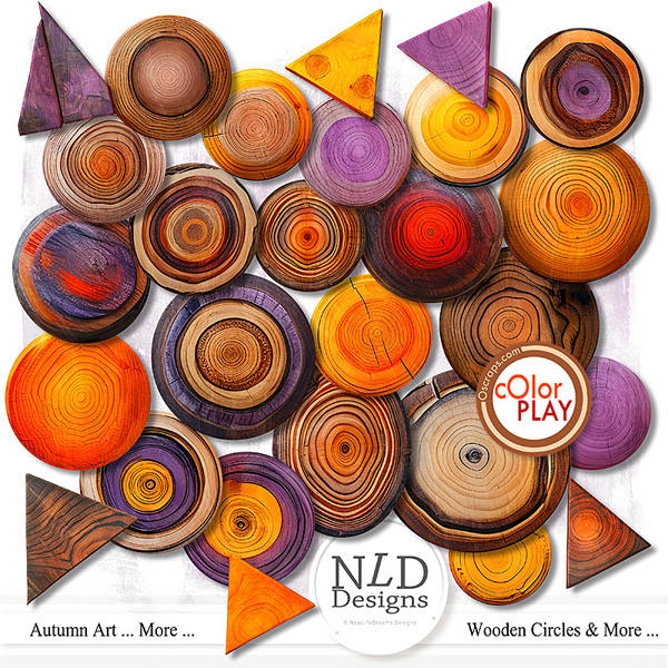 Autumn Art ... More...Wooden Circles & More By NLD Designs
