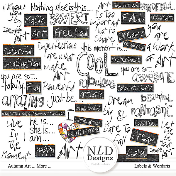 Autumn Art ... More...Labels & Wordarts By NLD Designs