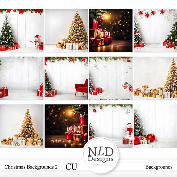 CU Christmas Backgrounds 2 By NLD Designs