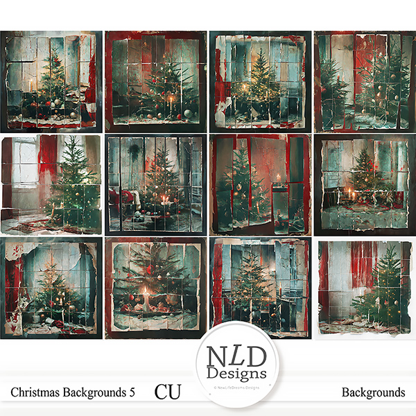 CU Christmas Backgrounds 5 By NLD Designs
