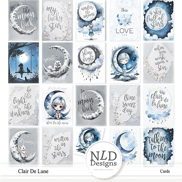 Clair De Lune Cards By NLD Designs