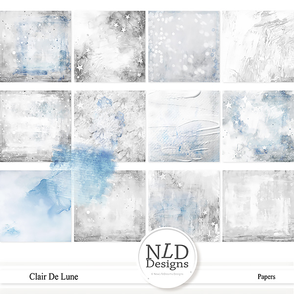 Clair De Lune Papers By NLD Designs