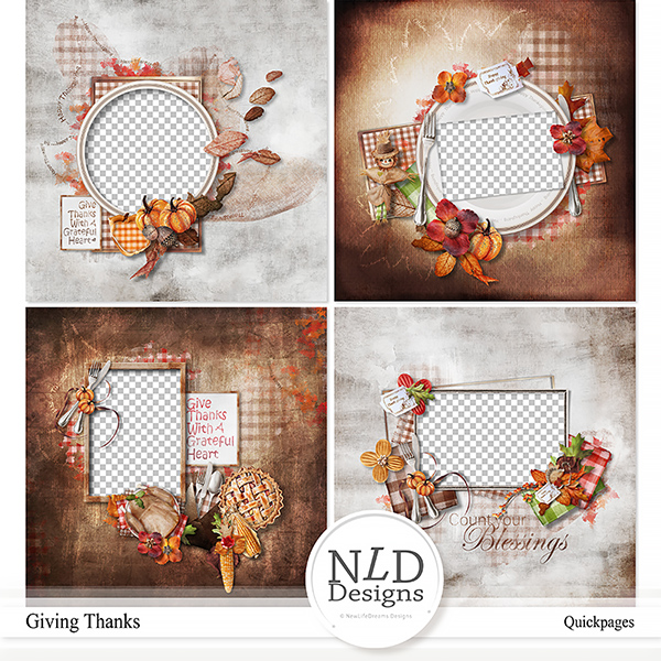 Giving Thanks Quickpages By NLD Designs