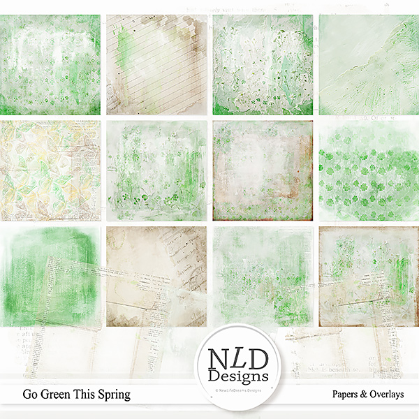 Go Green This Spring Papers & Overlays By NLD Designs