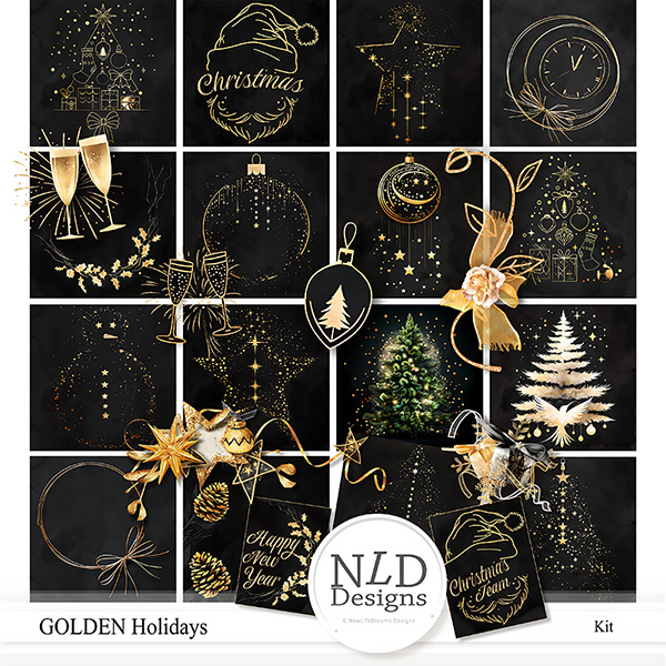 GOLDEN Holidays Kit & Free Gifts By NLD Designs